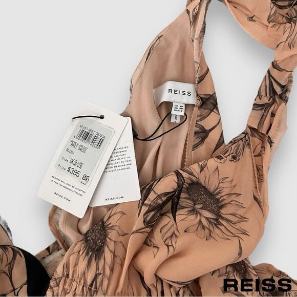REISS **NWT** Floral Maxi Dress in Blush Peach / Beige - Picture 4 of 13